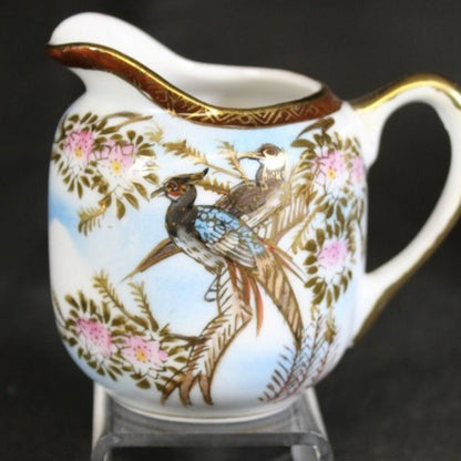 Vintage Kutani Porcelain Tea Set 20th Century Milk Jug, Sugar and Cups