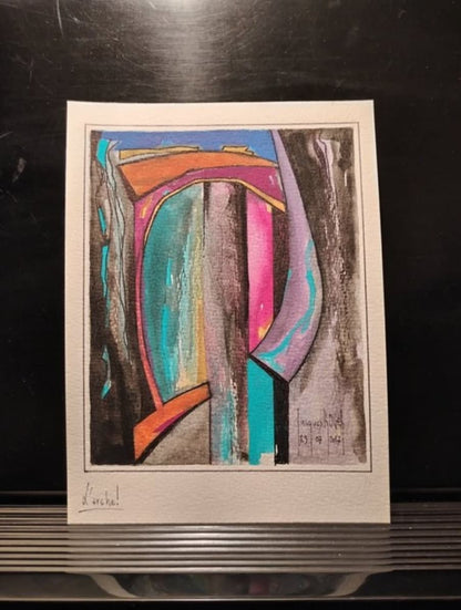 Jacques Roger (1950 - 2022) • Watercolor • "L arche" signed by artist 07/23/2017 • Ships Insured