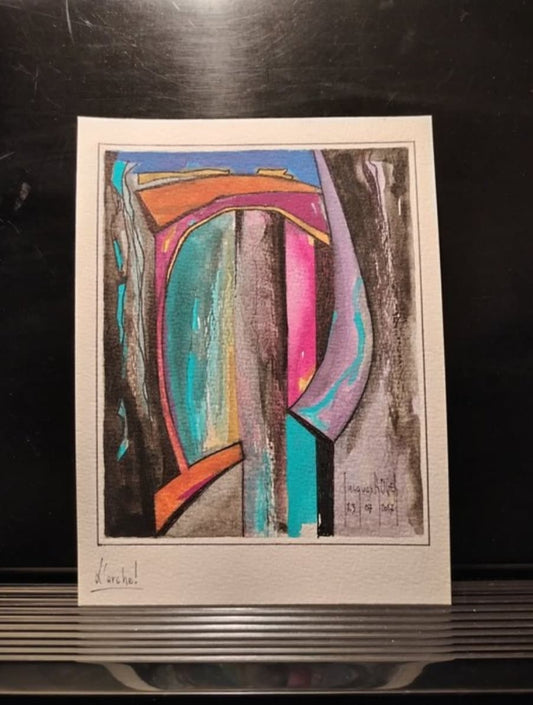 Jacques Roger (1950 - 2022) • Watercolor • "L arche" signed by artist 07/23/2017 • Ships Insured