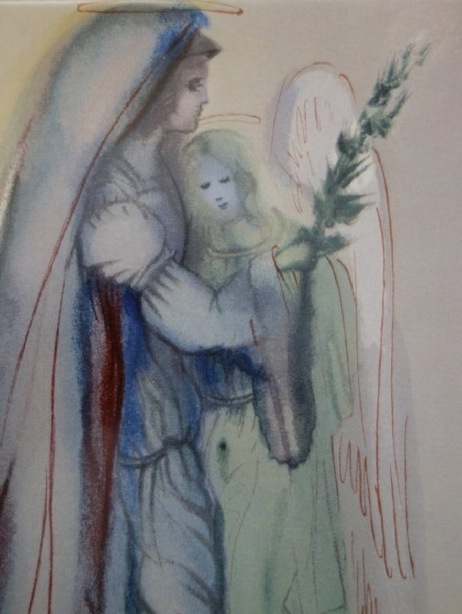 Plate Signed Limited Edition Salvador Dali (1904-1989) Divine Comedy Heaven Canto 32