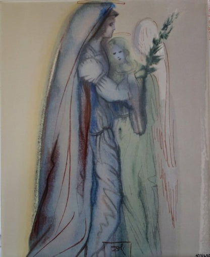 Plate Signed Limited Edition Salvador Dali (1904-1989) Divine Comedy Heaven Canto 32
