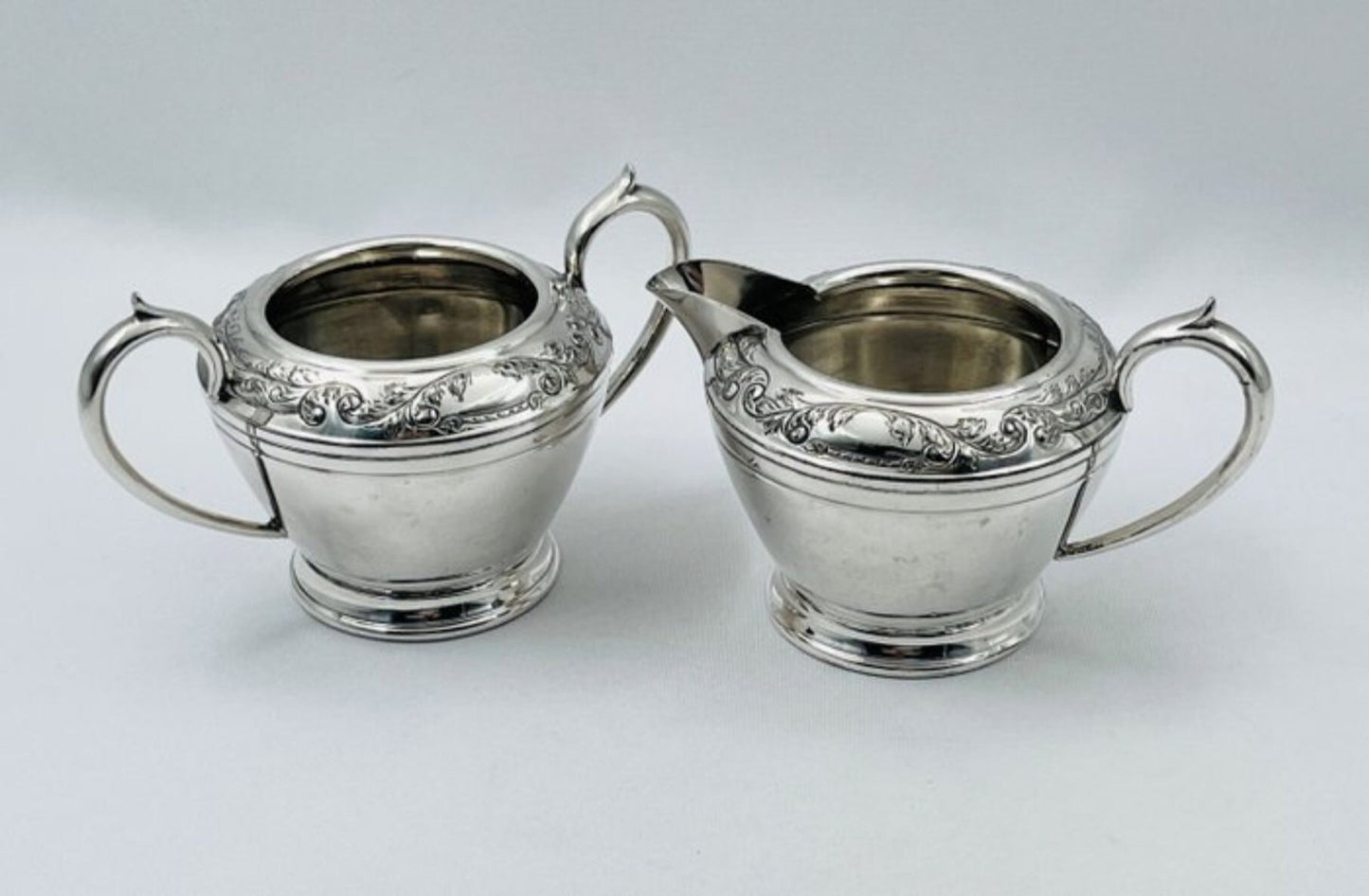 Silver Plated Victorian Tea Set est. 1900 Sheffield England by Walker & Hall T. Land Son